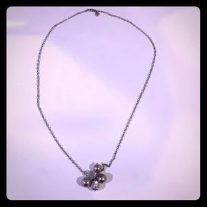 JCrew pendant necklace. Silver ball pendants.